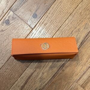 Tory Burch Vibrant Orange Eyeglass Case